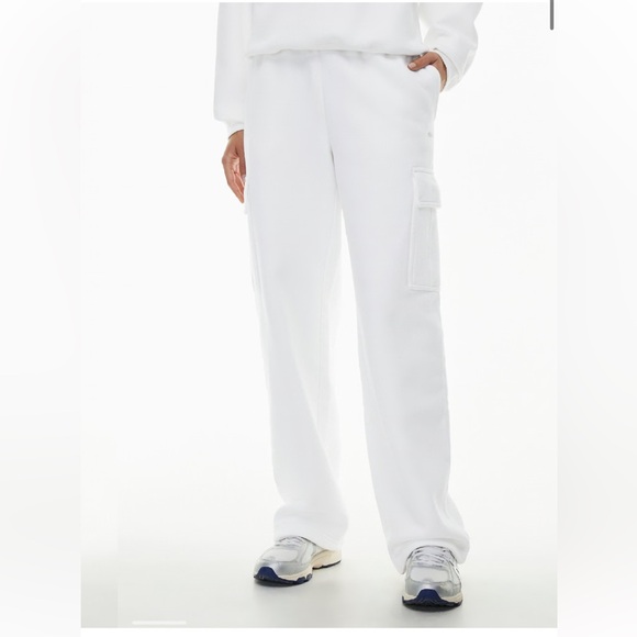 TNA Cozy Fleece Sweatpants in White - Picture 2 of 7